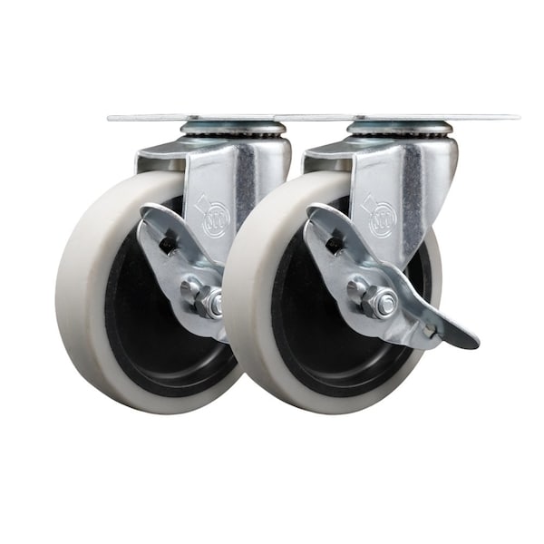 Service Caster 7734-88 Rubbermaid Mobile Work Center Locking Swivel Replacement Casters, 2PK RUB-SCC-05S410-TPRS-SLB-2 - main